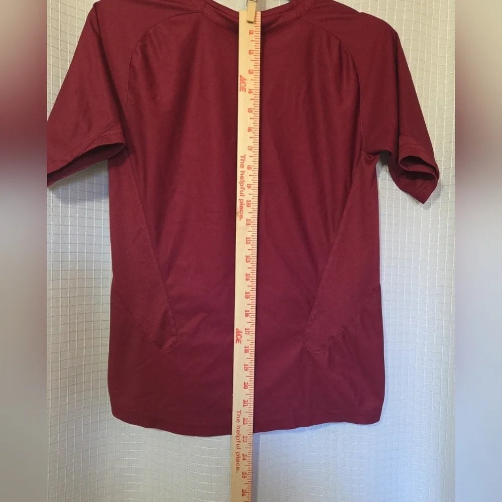 Nike Maroon Button V Neck Athletic Jersey Shirt Med - Picture 6 of 9